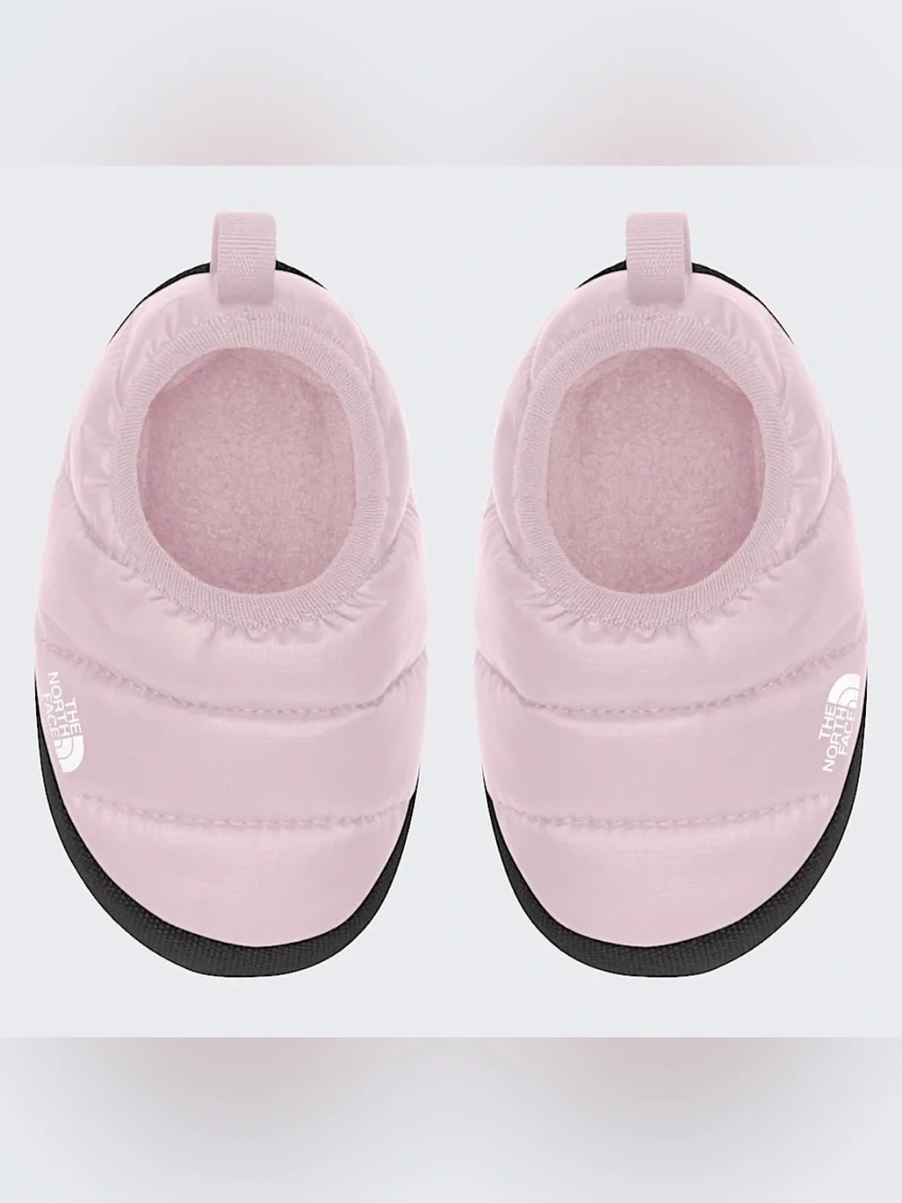 NWB - The North Face Baby Quilted Slip on - Light Pink/Black Size 2C (3-6M)
